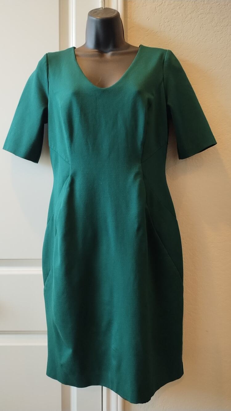 Halogen green pencil Dress knee length Size 10